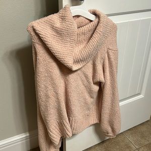 Light pink fuzzy sweater size xs